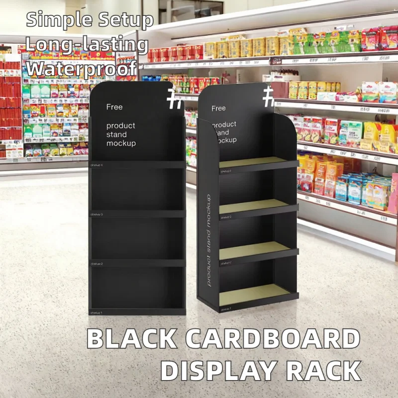 custom.Custom Stylish Paper Cardboard Display Rack Store and Supermarket Product Showcase