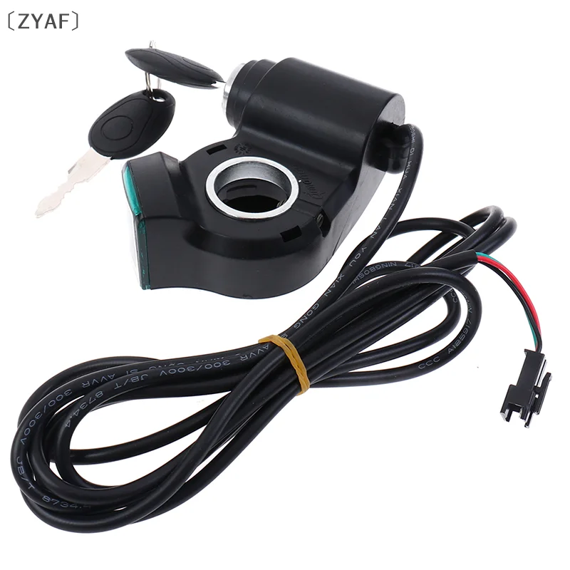 [ZYAF.] دراجة كهربائية الإبهام خنق الجهد عرض مفتاح الطاقة مع قفل المفتاح