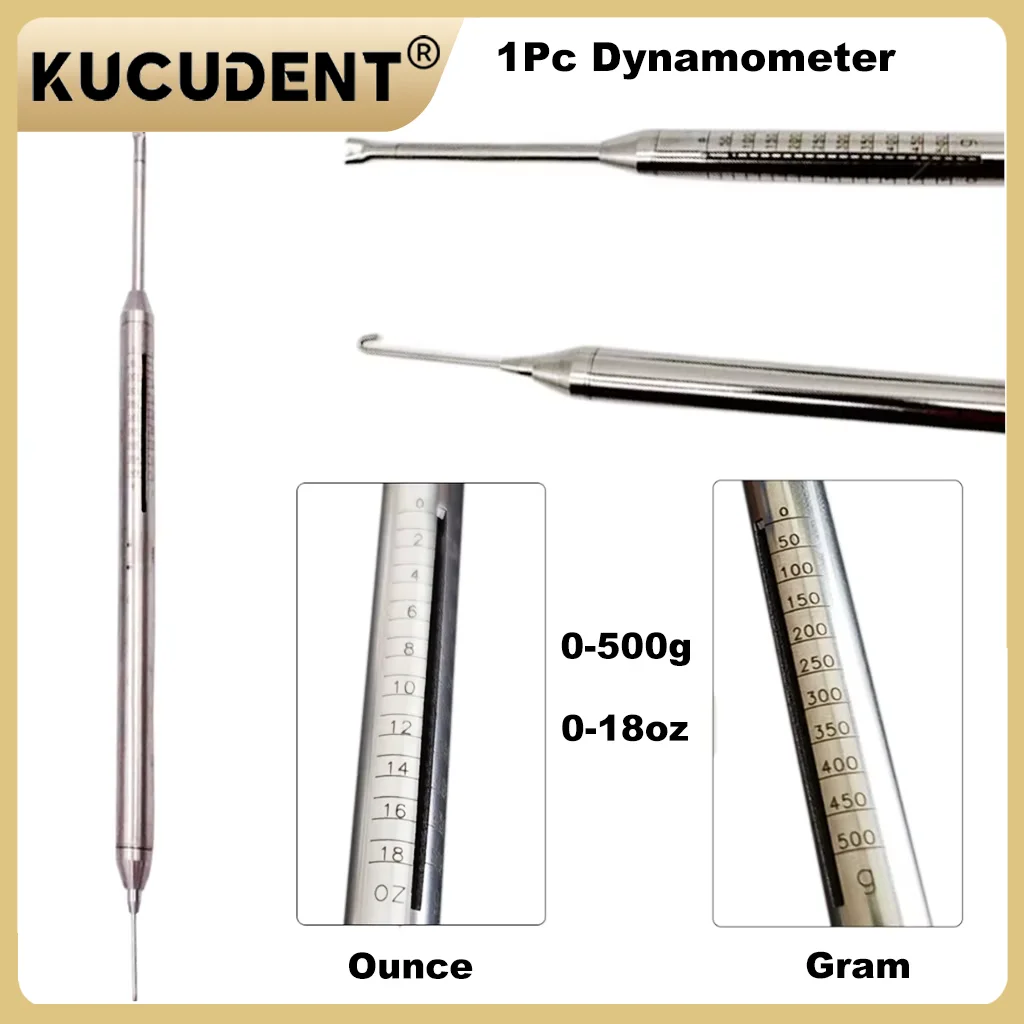 

1Pc Dental Dynamometer Orthodontic Stress Tension Meter Force Oral Gauge Elastics Autoclavable Dentist Measuring Therapy Tools