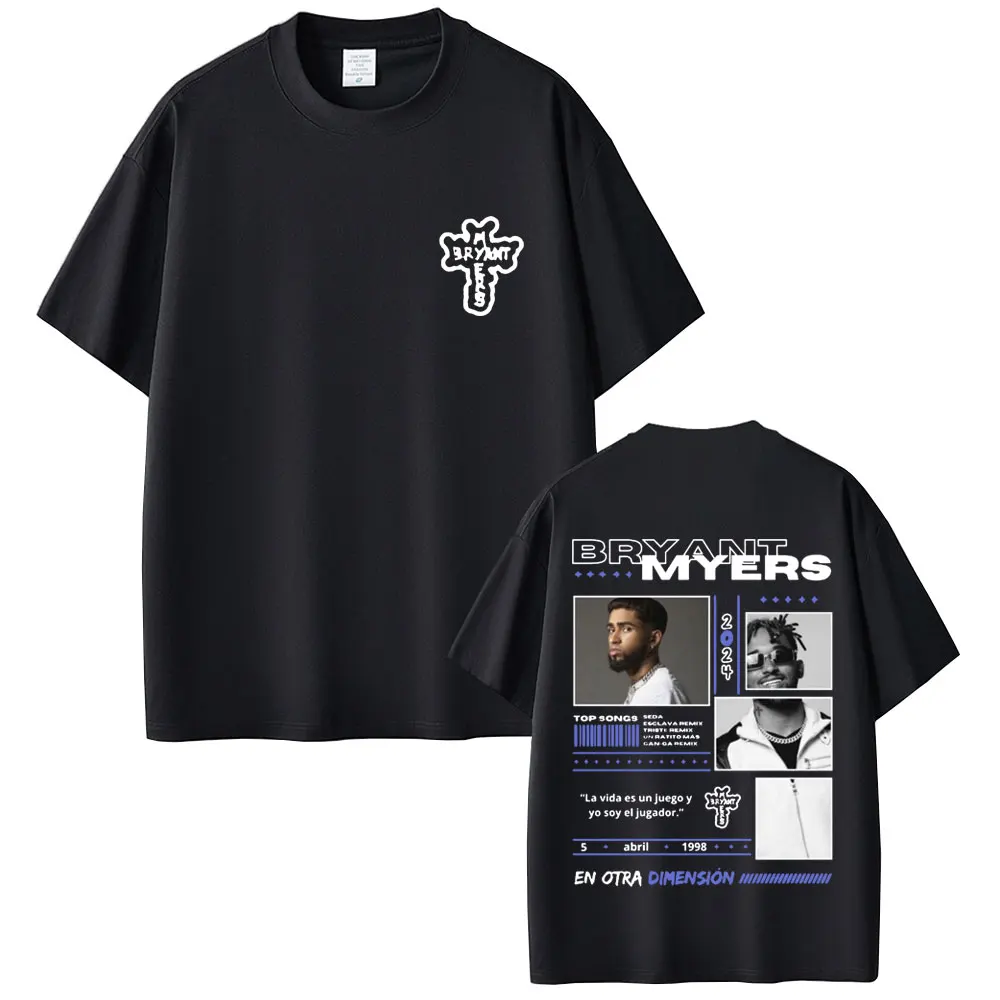 

Rapper Bryant Myers En Otra Dimesion 2025 T-shirt Men Women Hip Hop Oversized Short Sleeve T-shirts Casual Cotton Retro T Shirts