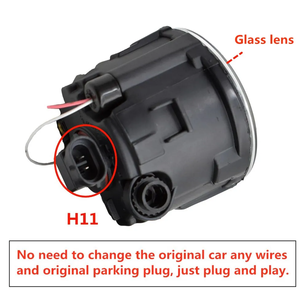 2 sztuk Super jasne LED światła przeciwmgielne + anioł oko biały dla Nissan x-trail (T31) zamknięty pojazd terenowy 2007-2013 — zdjęcie 5