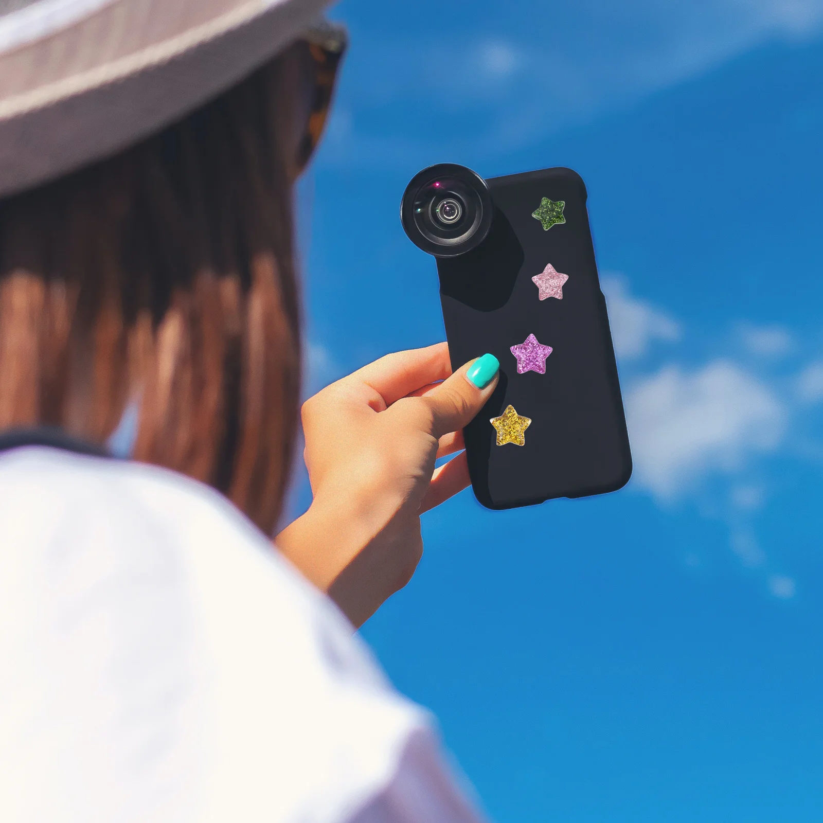 

60pcs Resin Stars Glitter Five-Pointed Flat Back Craft Beads For Diy Jewelry Making Handmade Decor Cabochons Beads