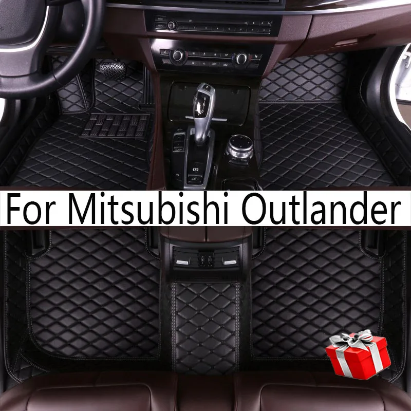 

Custom Made Leather Car Floor Mats For Mitsubishi Outlander 2013 2014 2015 2016 5 Seater Carpets Rugs Foot Pads Accessories