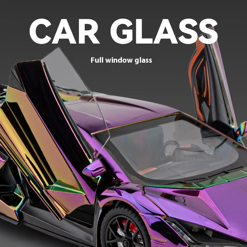 1:24 Lamborghini Revuelto wersja poszycia natryskowego z natryskiem wody, efekt mgły realistyczna symulacja Model ze stopu prezent dla chłopca