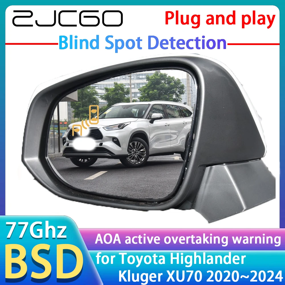For Toyota Highlander Kluger XU70 2020~2024 77GHz Radar Detector BSD Blind Spot Detection Alert Mirror Assistance Accessories
