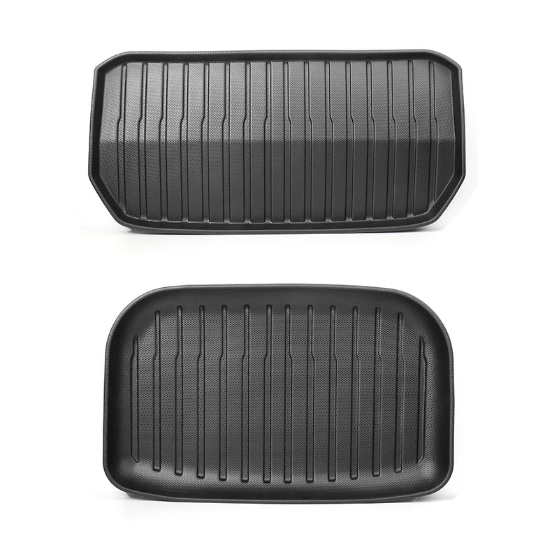 Dla Tesla Model 3 / Y Przednie tylne maty bagażnika Upgrade TPE Lower Trunk Storage Pad Protective Cover Cargo Liner Tray Anti Dirty Pad — zdjęcie 2