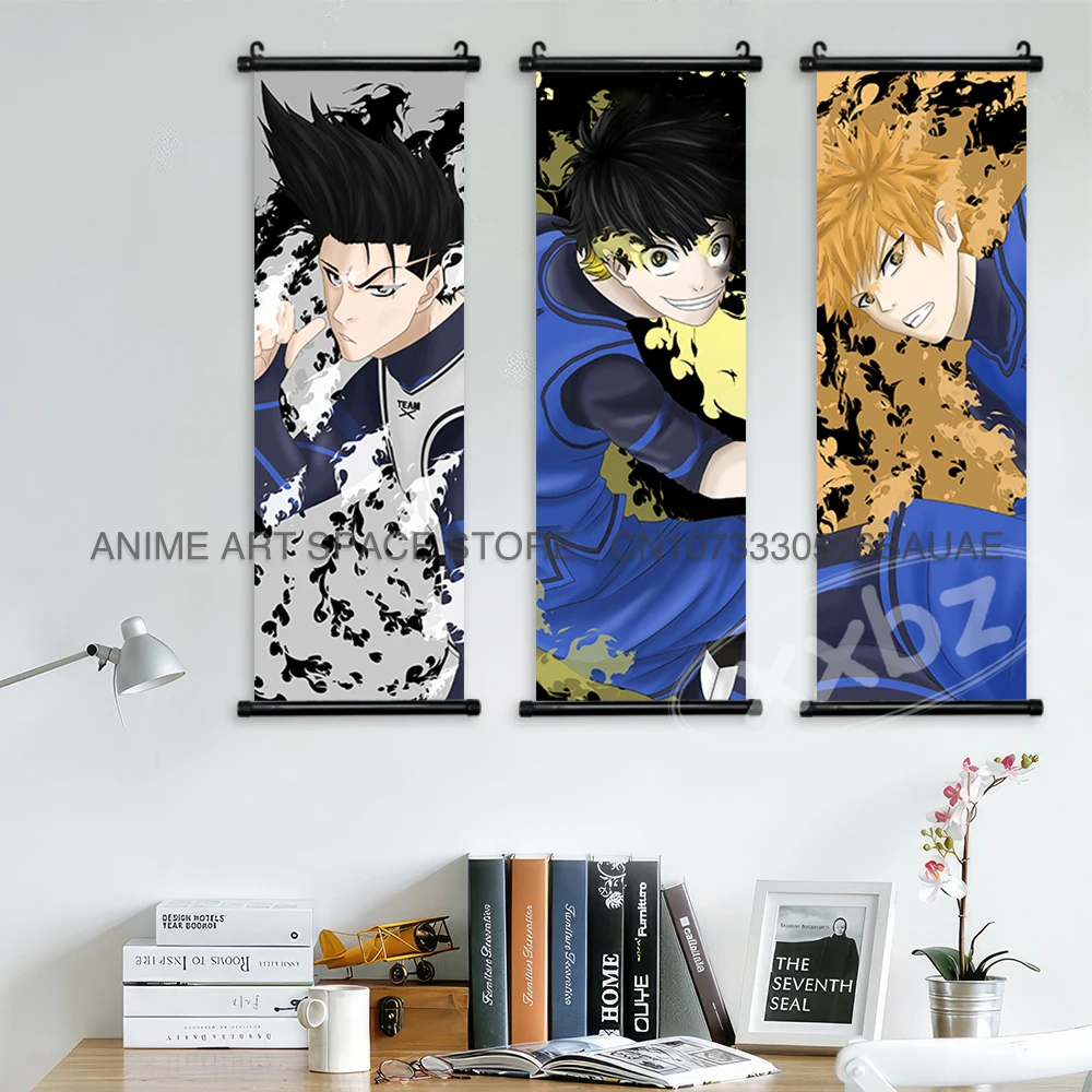 Blue Lock Gemälde Poster Vintage Leinwand Wandkunst Chigiri Hyoma Home Decor Hot Blooded Anime Scrolls Bilder für Wohnzimmer – Detail 3