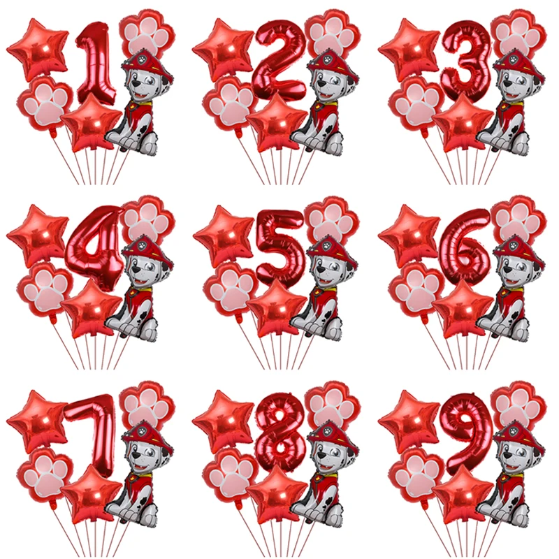 Paw Patrol Dog Chase Skye Marshall Animal Shaped Aluminum Film Balloon Boys and Girls Birthday Party Decorations Children's Toys