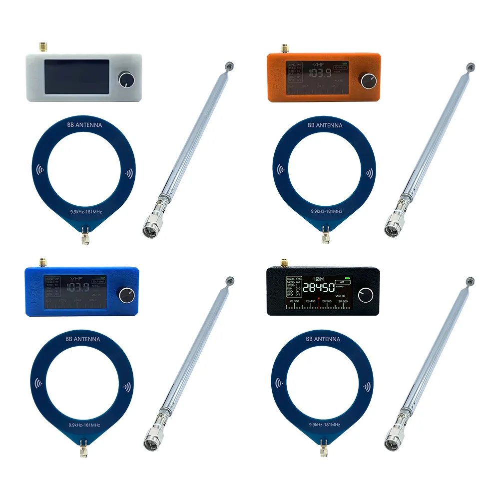 SI4732 0.5-108 ميجا هرتز راديو محمول LSB USB AM FM جيب راديو صغير 1.9 بوصة IPS شاشة جميع الموجات راديو استقبال HF SW MW VHF راديو