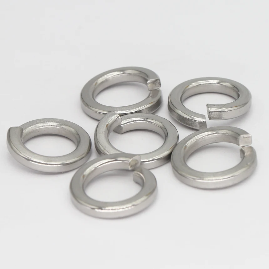 M2 M2.5 M3 M4 M5 M6 M8 M10 M12 M14 M16-M24 316 Stainless Steel DIN127 GB93 Gasket Ring Cushion Split Lock Elastic Spring Washer