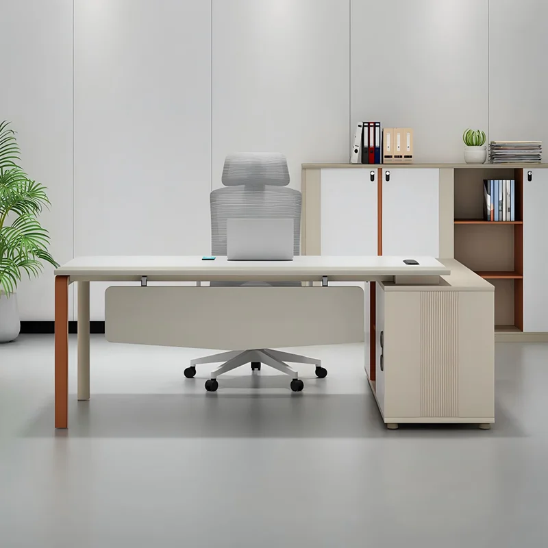 

#Modern Luxury Ergonomic Convertible Executive Office Desk-Commercial Use