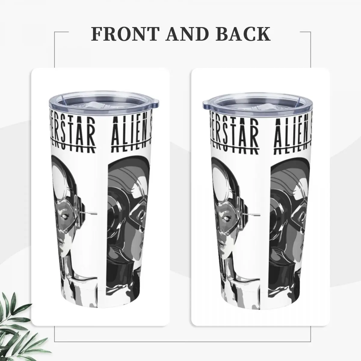 Alien Superstar Beyonce Insulated Tumbler with Lid Renaissance World Tour Thermal Mug Outdoor Portable Thermos Bottle Cups 20oz