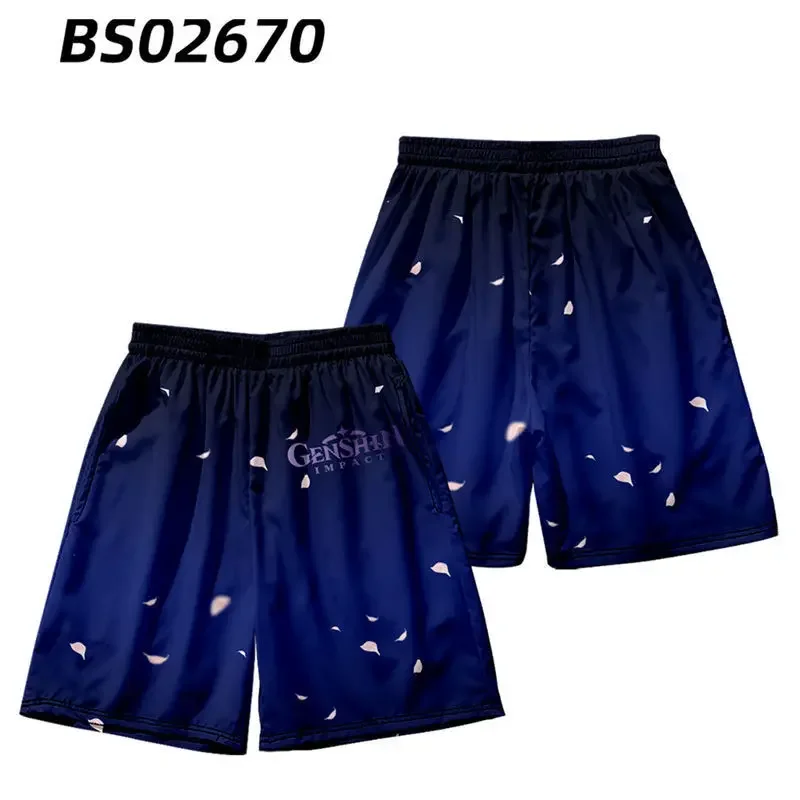 Genshin Impact game  Anime Beach Pants Fast drying five cent Shorts Home Pajamas Raiden Shogun cosplay Basketball Sportswear