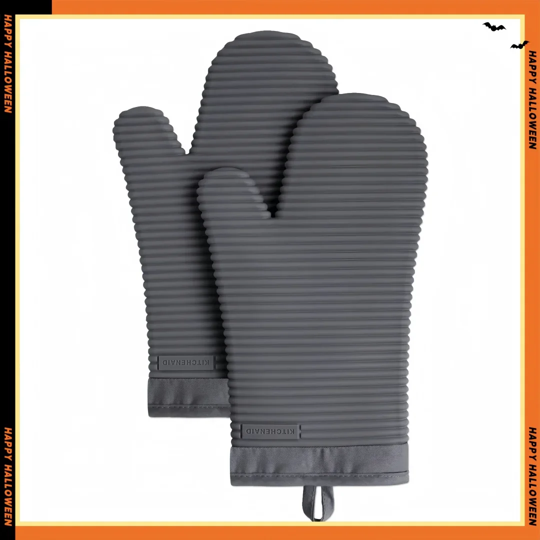 

Качественные прихватки для духовки шеф-повара, гибкий силикон для выпечки и гриля, 2 упаковки темно-серых