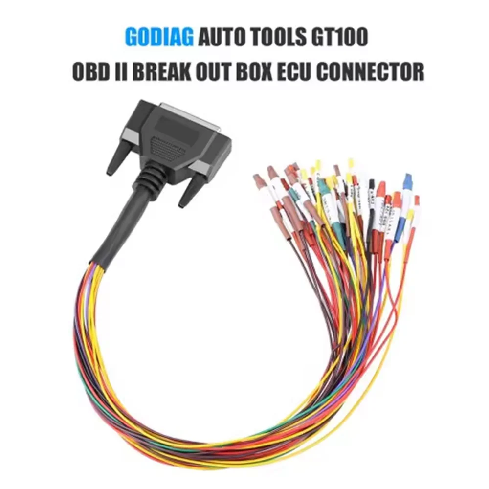 GODIAG OBD2 - DB25 Cable Works Together With Colorful Jumper Cable DB25 for GT100 ECU Connector
