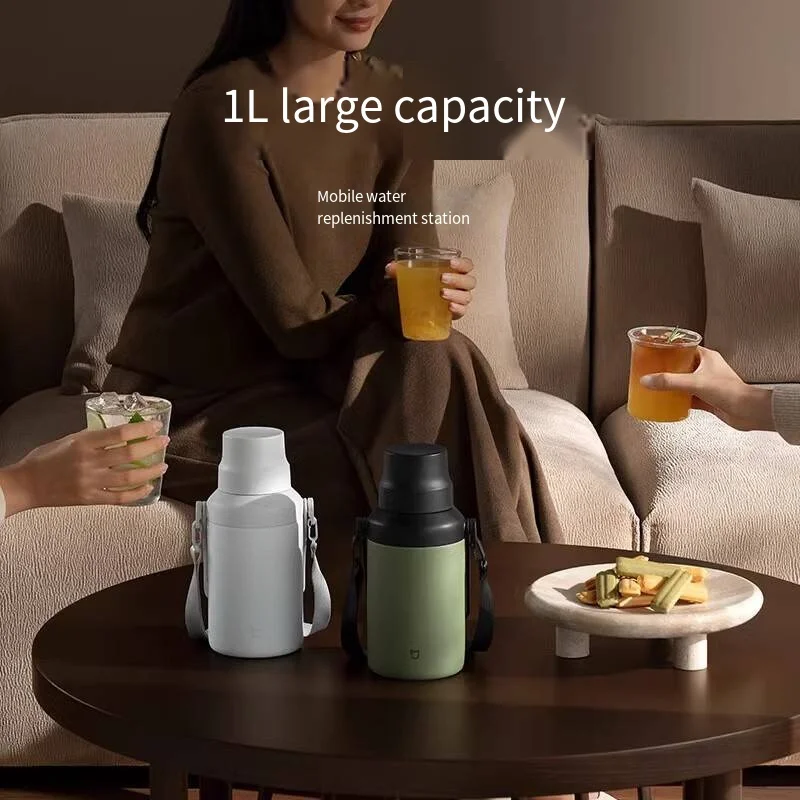 Xiaomi Mijia Thermos 스테인레스 스틸 진공 플라스크 주방 대용량 열 커피 병 홈 핫 커피 컵 물병
