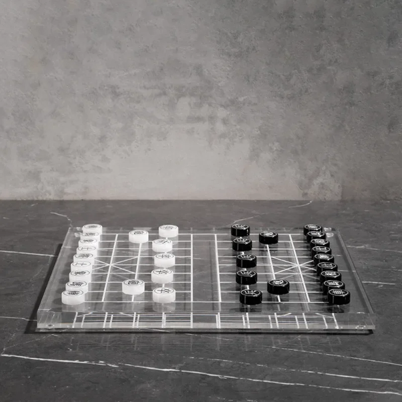 Kreative schwarz-weiße Schachfiguren im nationalen Stil, chinesische Schachornamente, Büro-Teestube für das Wohnzimmer