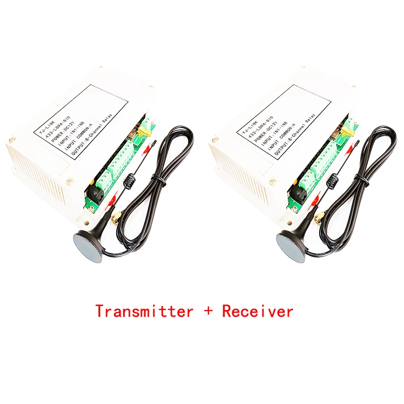 8CH 433MHz Lora Remote I/O Controller Wireless Transmission Point-to-Point Relay Switch Module