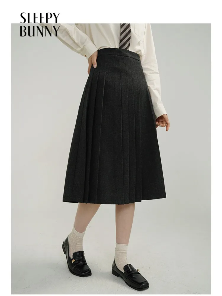 Плиссированная юбка-миди для женщин