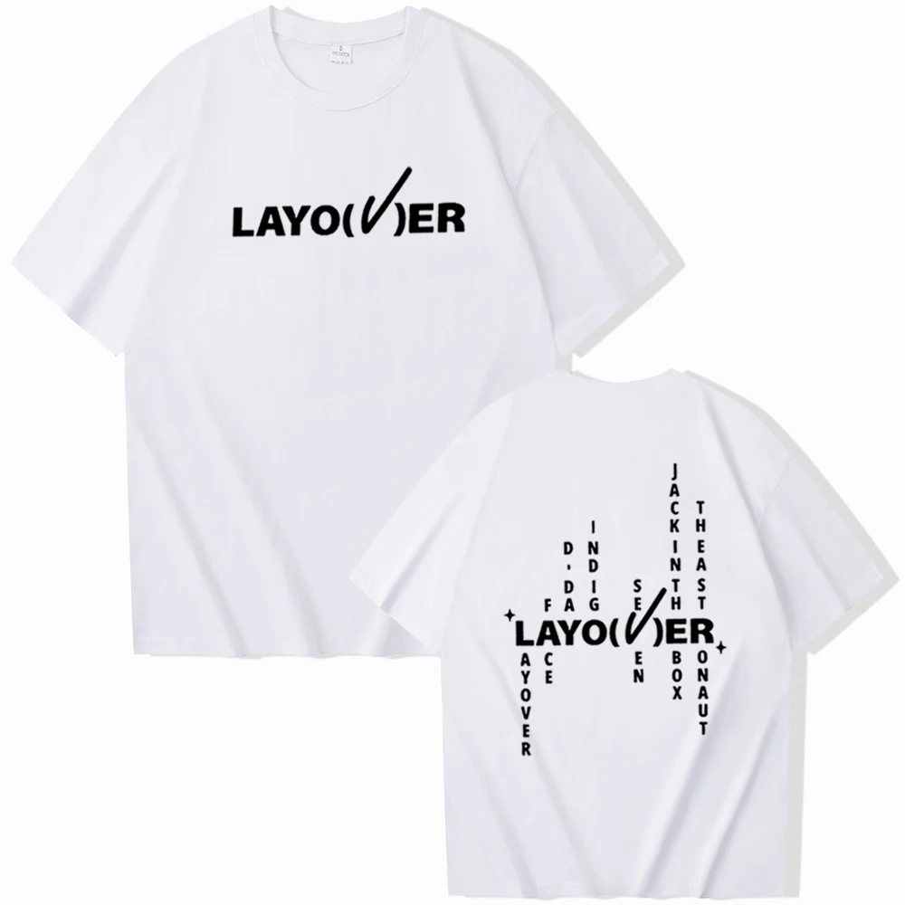 Layover Shirt V Shirt Music Shirt Layover Graphic Tee Gift for Him Gift for Her O-Neck Short Sleeve Shirts