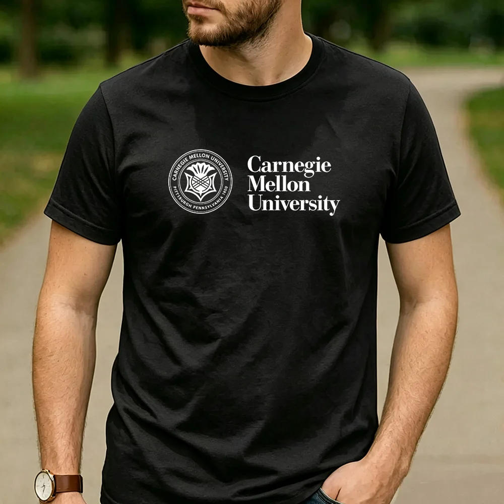 Vintage Carnegie Mellon University Pittsburgh Circular Seal Aesthetic Graphic T Shirt Unisex  Short Sleeve Alumni Gift Top