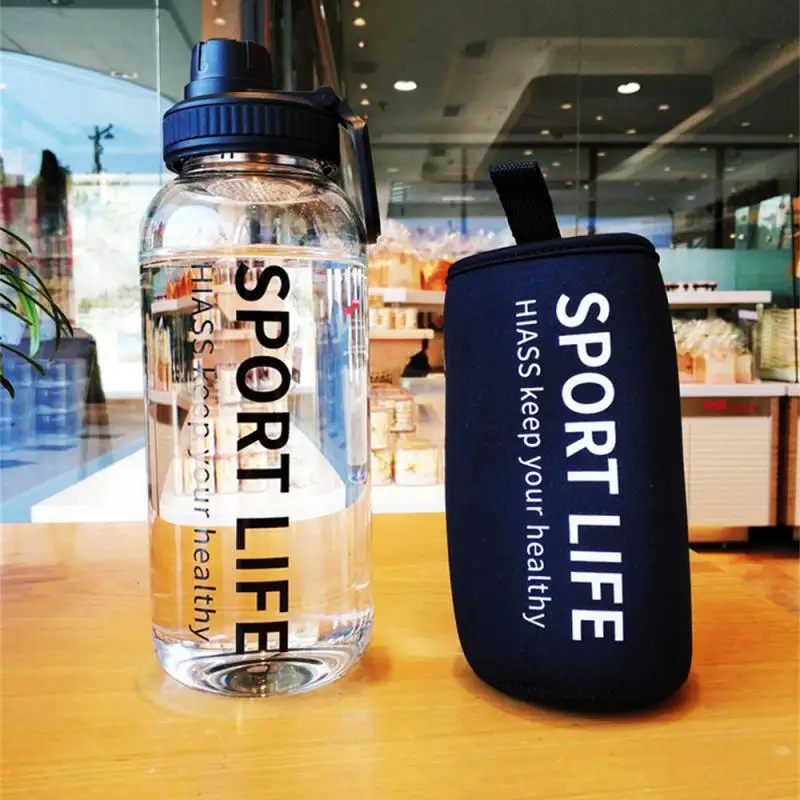 700ml/1000ml Large Capacity Portable Sport Glass Water Bottle With Filter And Bag