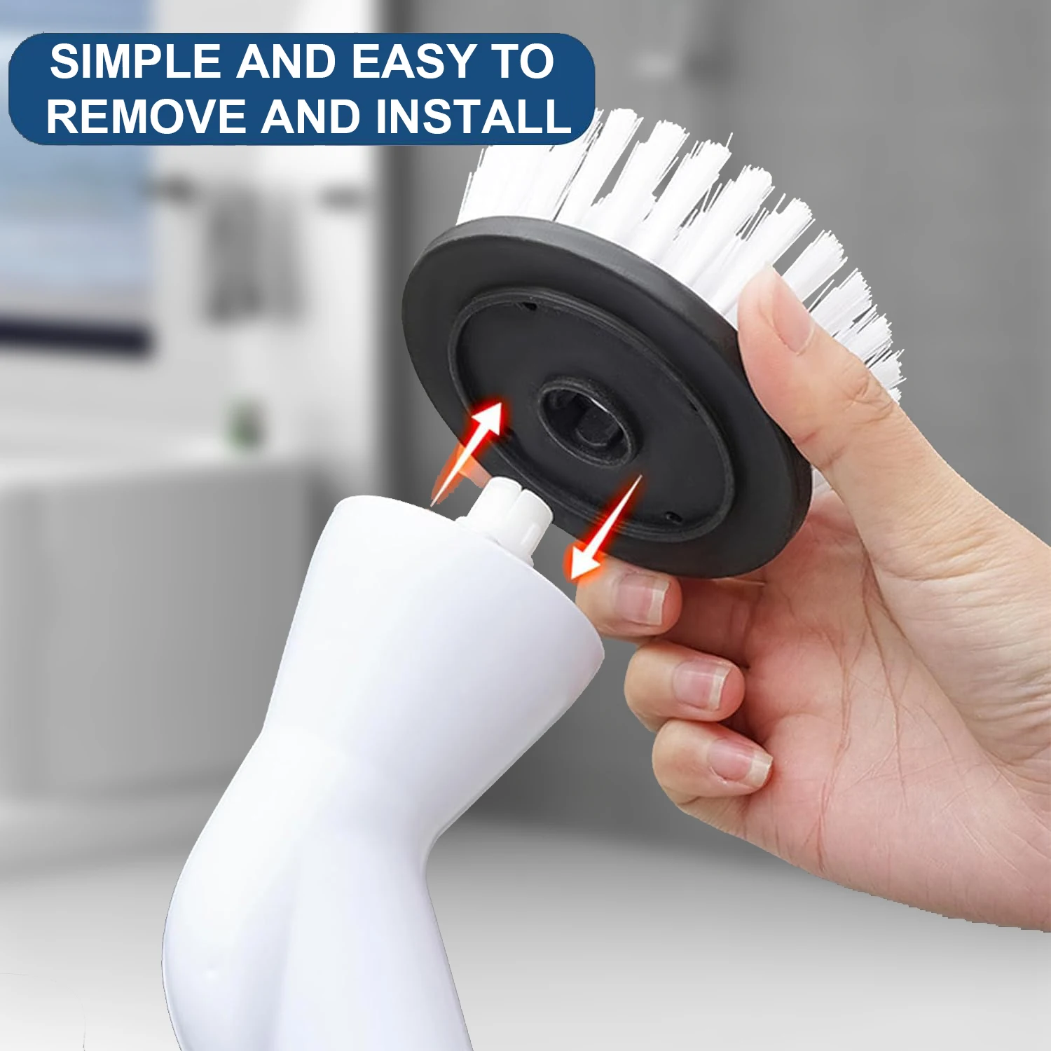 Electric Cleaning Brush Multifunctional Household Long Handle Retractable Wireless Rotatable Cleaning Brush For Bathroom Toilet