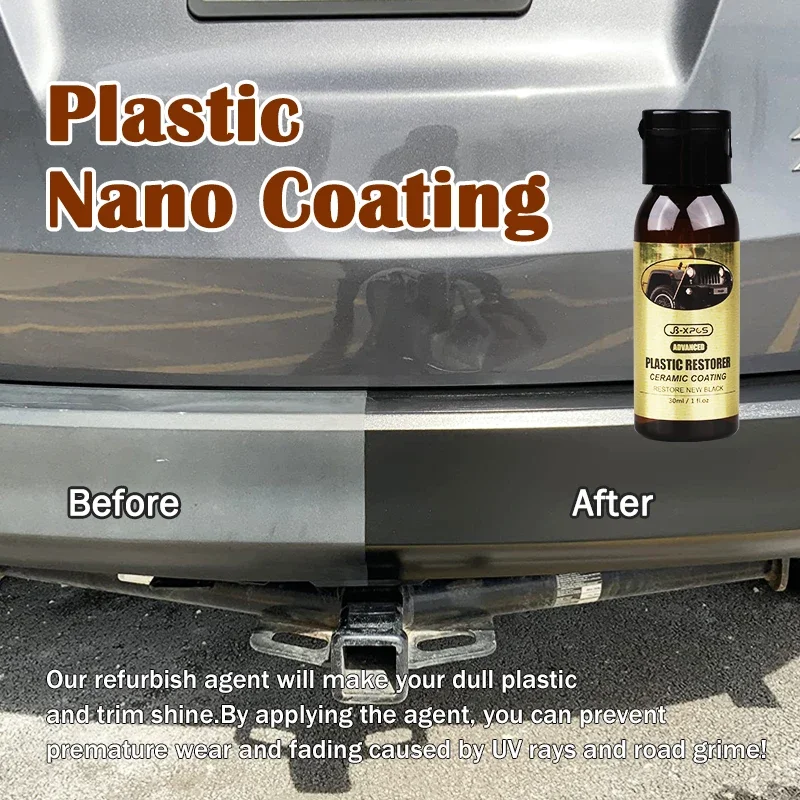 Car Plastic Trim Restorer Ceramic Coating 2-3 Years Protect LongLasting  Back To Black Plastic Rubber Coat Care Car Cleaning