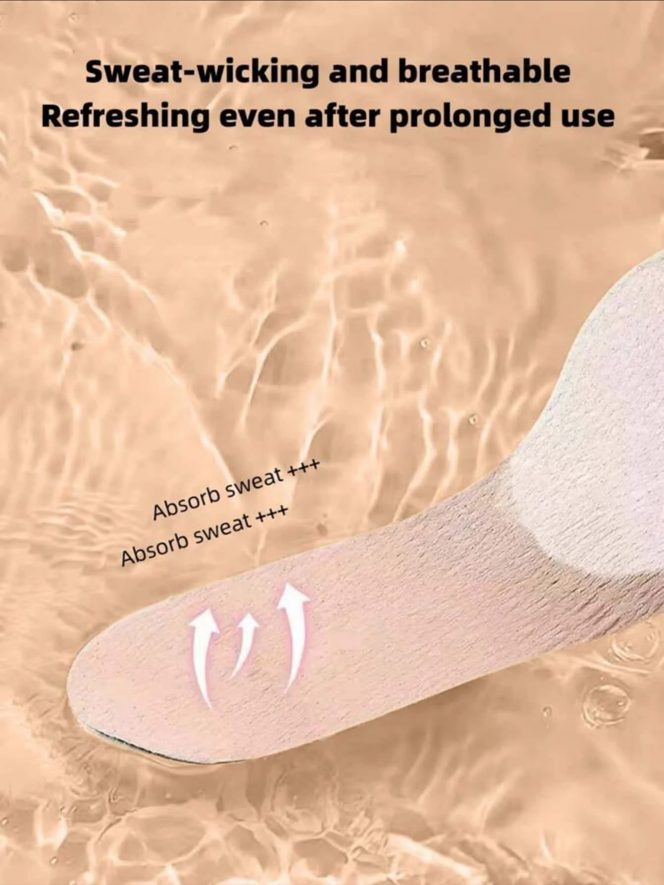 1 Pair of Summer Women's Sandal Insoles, Self-Adhesive and Sweat-Absorbent, Thin and Non-Slip, Prevent Sweating and Slipping, and Keep High Heels Odor-Free