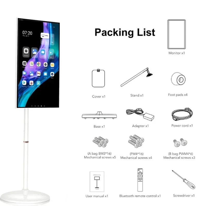 32 Inch Tv 4k Smart Touch LCD Monitor Smart Tv Android 12 Wireless Casting From Computer Phone Or Tablet Free APP Install view 6