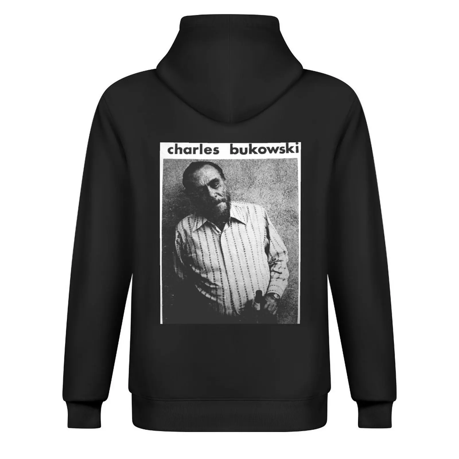 بلوزة بقلنسوة لدراسة الصور من مكتبة تشارلز بوكوفسكي، ملابس رجالي مصممة، ملابس أنيمي، سترة شتوية للرجال، سترة بقلنسوة كبيرة الحجم #3