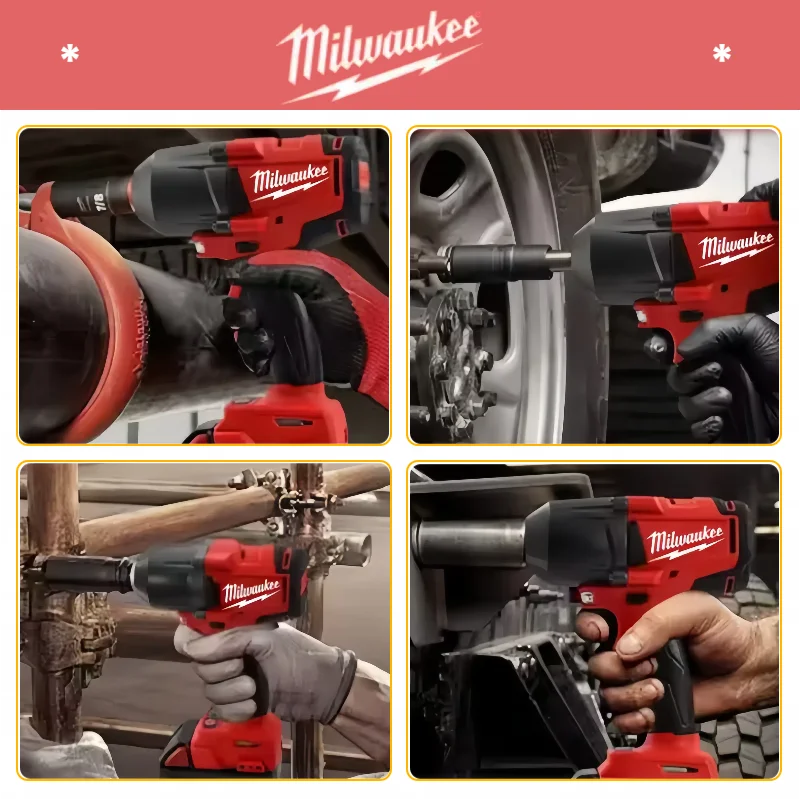 ميلووكي 1300NM مفتاح كهربائي لاسلكي فرش تأثير وجع عزم دوران كبير سيارة شاحنة إصلاح أدوات كهربائية #4