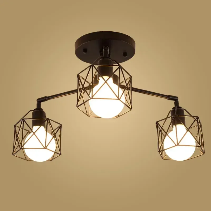 

MYI Modern Retro Chandelier for Kitchen Bedroom Hanging Antique Iron Chandelier American Style