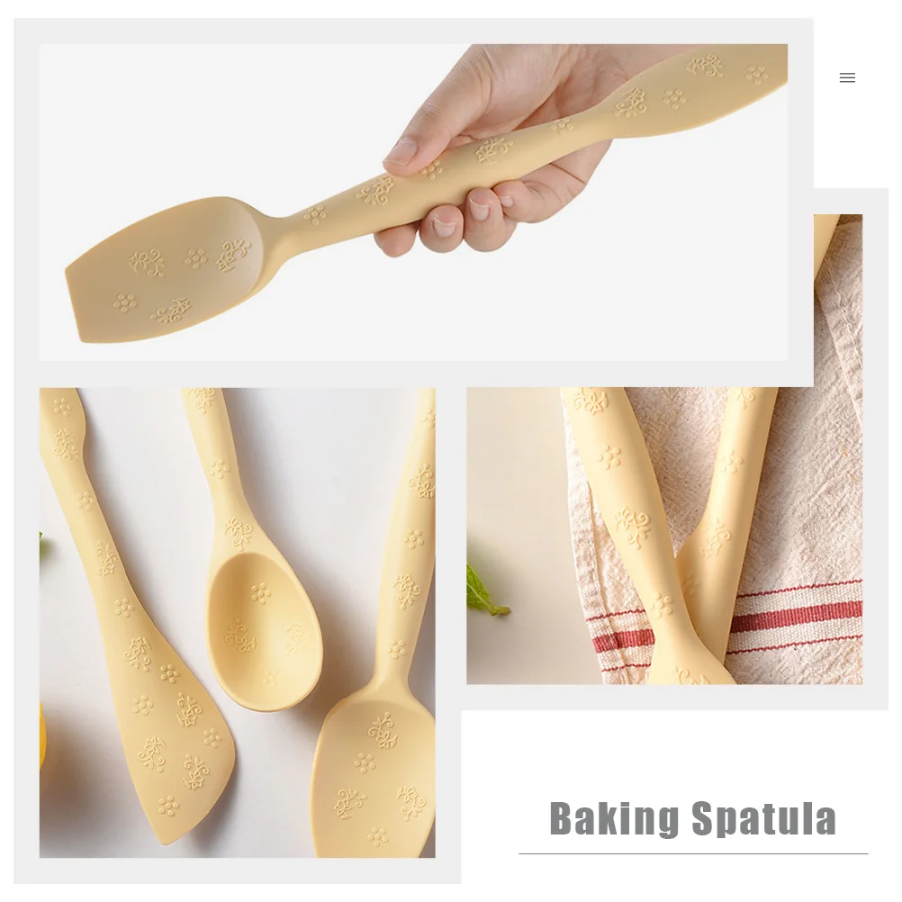 

3Pcs Baking Spatula Silicone Dual Head Non-Stick Kitchen Tool Cake Cream Spatula Cooking Supplies Butter Spreader