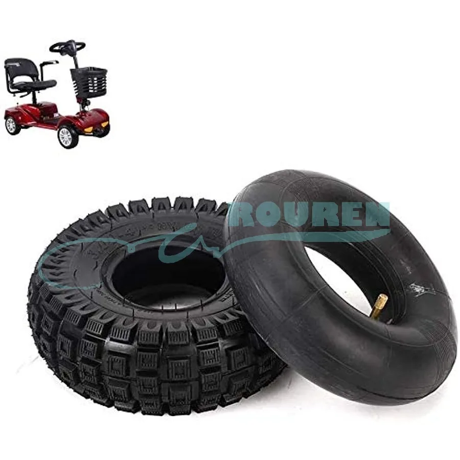 

Suitable for 10 Inch Electric Gasoline Scooter High Performance 3.00-4 Tire Inner Tube with Curved Valve