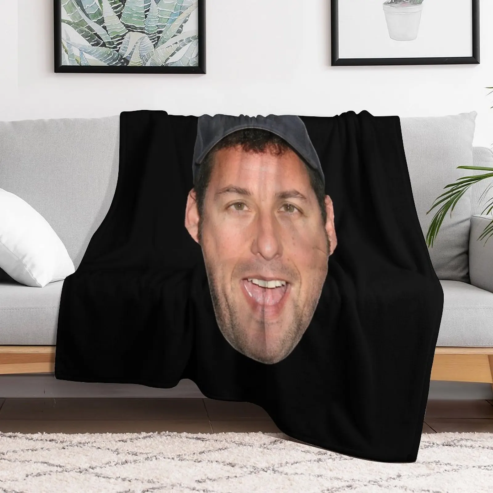 Adam Sandler s Face Throw Blanket Moving anime Blankets