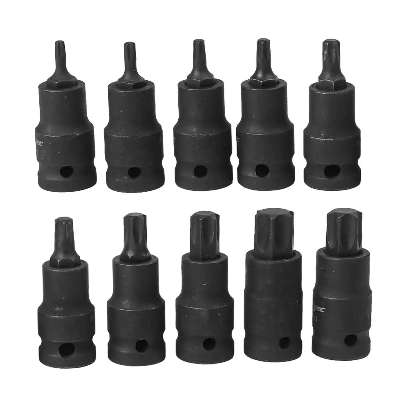 

10pcs 55mm Length Socket Adapter Screwdriver Bit Drive Electric Wrench For 1/2 Inch Square Head Wrench Power Tool T20-T70