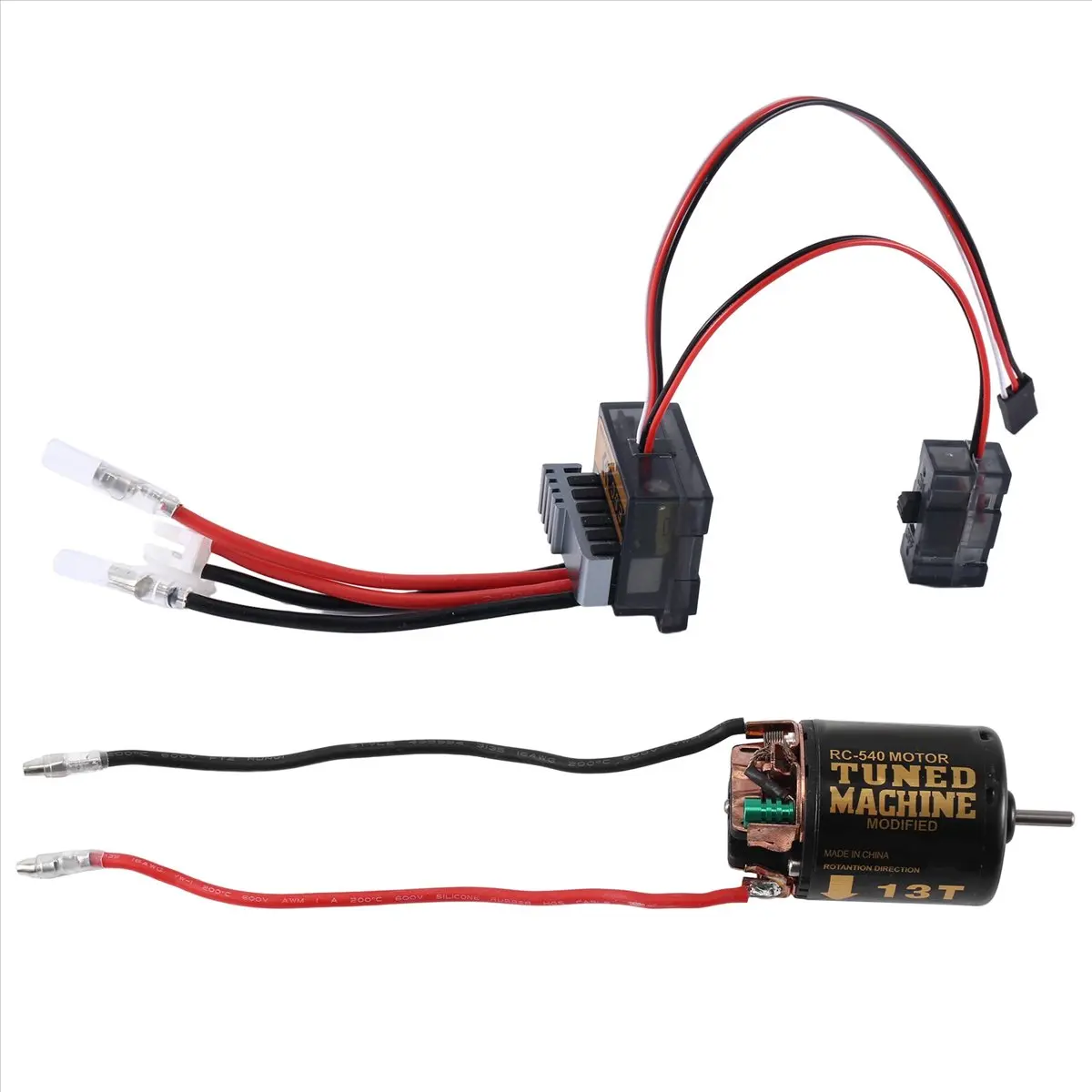 

Component 320A ESC + 540 Brushed Motor 13T for 1/10 RC Car Axial SCX10 Traxxas TRX4 D90 HSP Tamiya Redcat,1