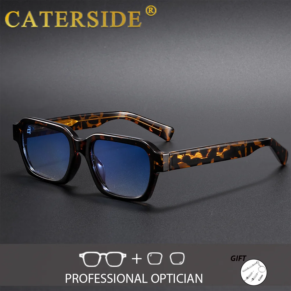 CATERSIDE Unisex Versatile Optical Sunglasses Thick Square Frame Prescription Glasses Customize Myopia Hyperopia Eyeglass UV400