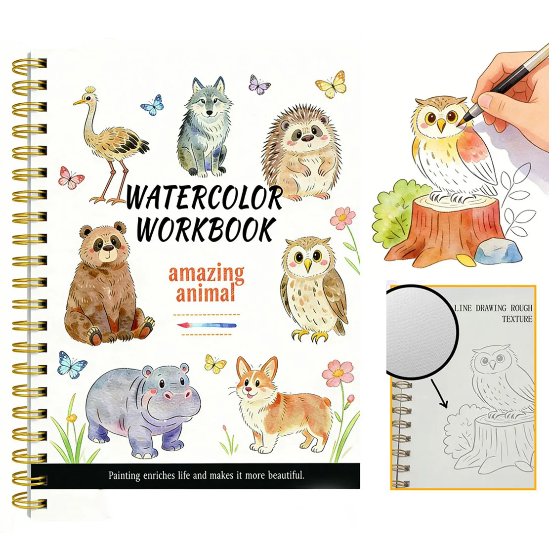 Watercolor Workbook Drawing Coloring Book