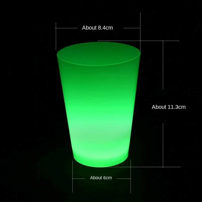 10pcs Glow Party Cup Plastic  Stick  Neon Colors Birthday Multi Color Night Event Favor s Drink 300ML