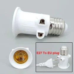 AC 110V 240V 4A E27 Power LED Bulb Lamp Base Socket to EU Plug Adapter Lighting Light Holder Connector Screw Conversion plug u
