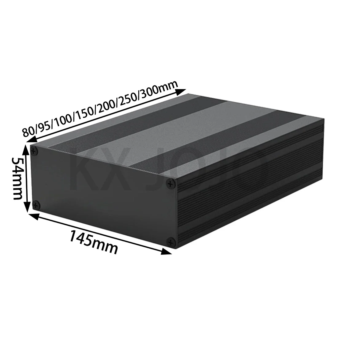 

Aluminum Enclosure 145*54*80/95/100/150/200/250/300mm Split Electrical Box Separate Type Circuit Board DIY Silver/Black