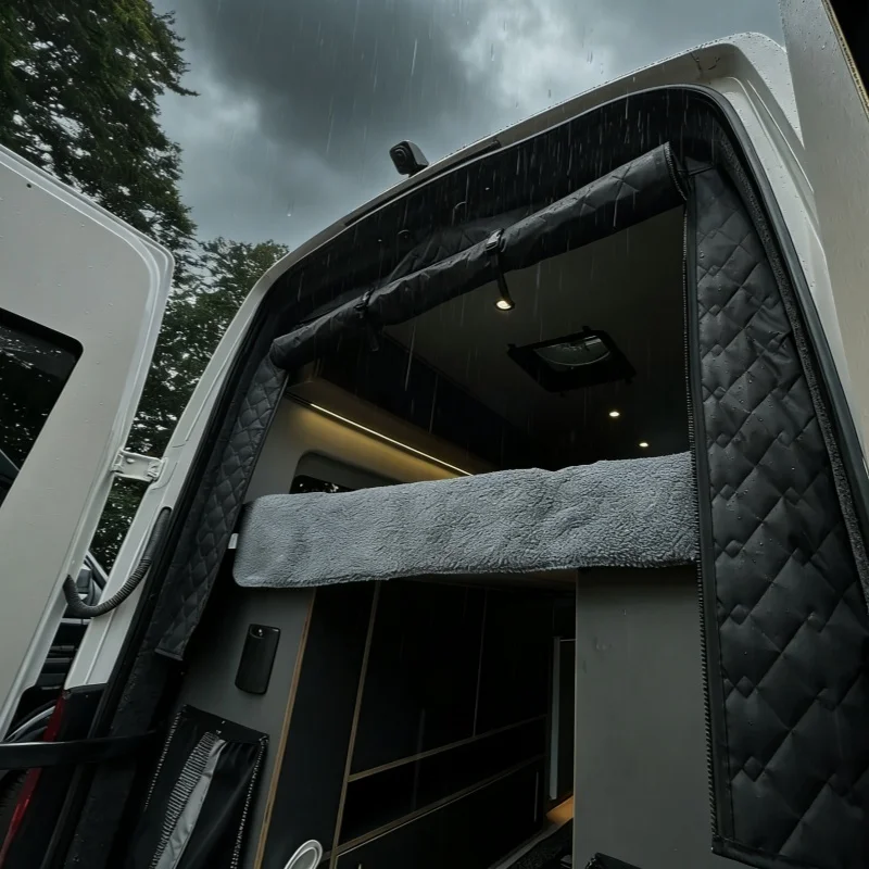Caravan Insulated Thermal Screen Cover Rear Barn Door Or Tailgate For Fiat Ducato Peugeot Boxer Citroen Relay 2006+Ram Promaster