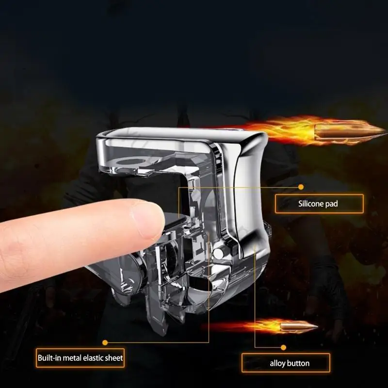 96BA Handy-Spiel Controller Empfindliche Schießen Ziel Löst Gamepad Metall Tastaturen Telefon Joystick Controller Für Spiel – Detail 4