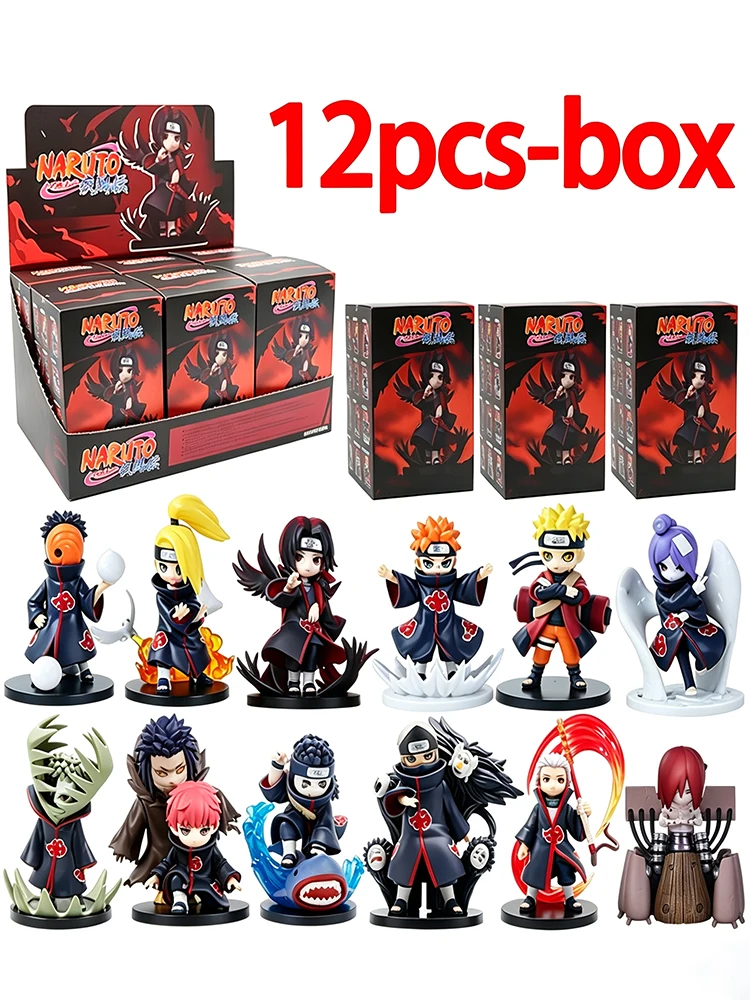12 szt. figurek z serii Anime Naruto Shippuden Akatsuki Arc w formie blind boxów, zabawki, tajemnicze pudełka z niespodziankami, ozdoby, prezenty na Boże Narodzenie i Halloween — 2
