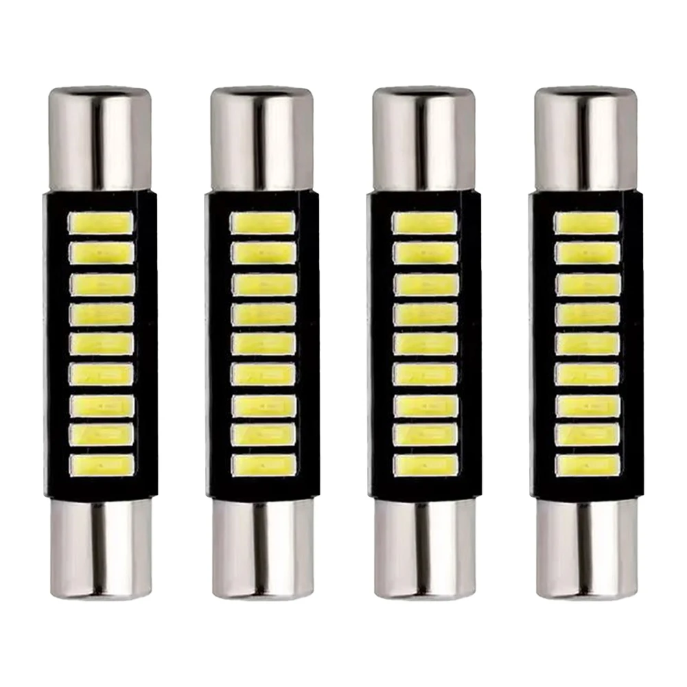 4PCS T 6 4014 9SMD 29MM Festoon LED Car Auto Interior For Sun Visor Vanity Mirror Lights DC 12V Reading Light Accessories