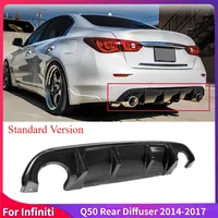 Rear Diffuser Bumper Lip Auto Body Kit Parts Boot Bracket Spoiler Car Styling Guard Protector Cover for Infiniti Q50 2014-2017