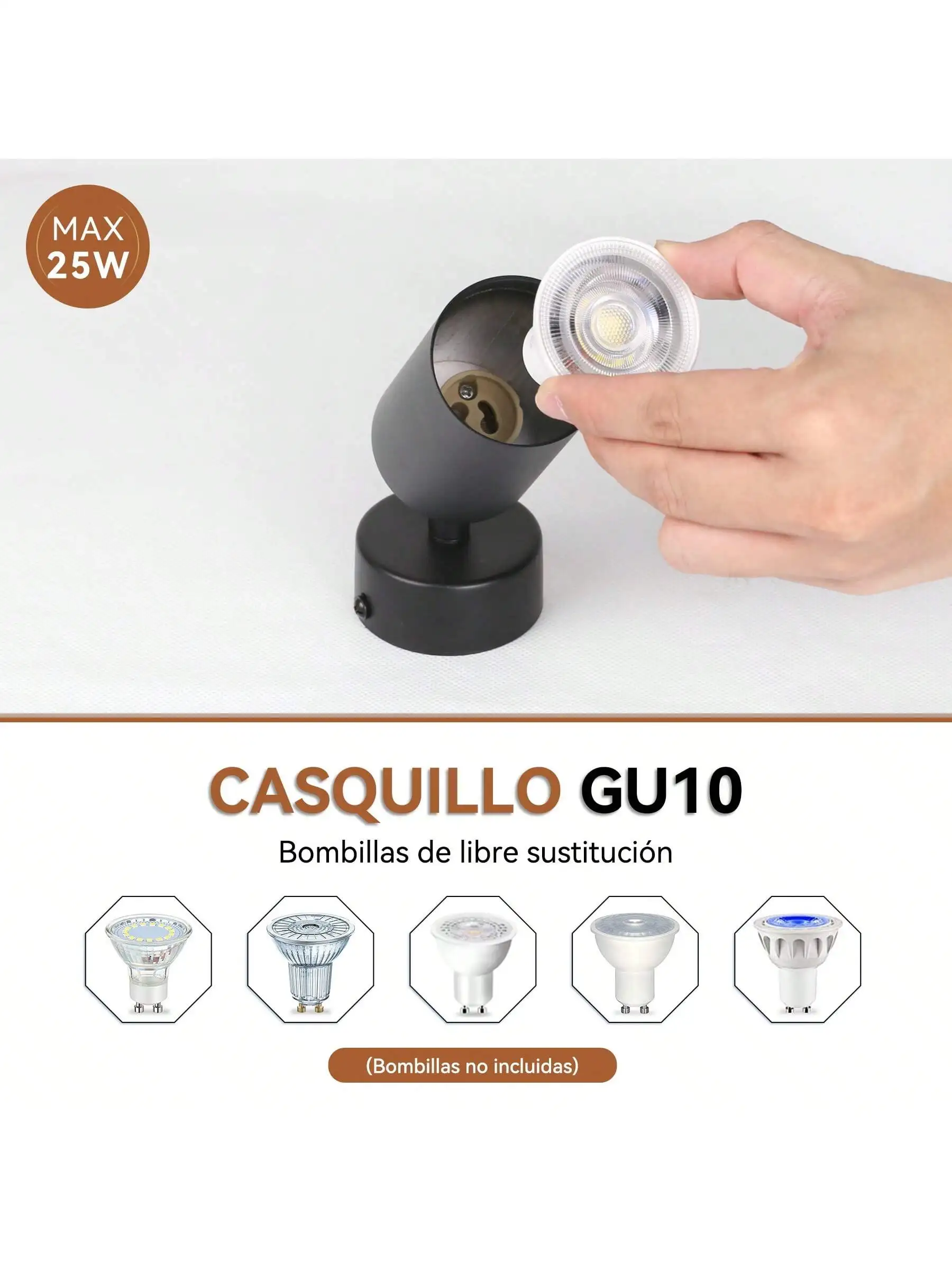 Ultra Bright LED GU10 Spotlight Energy Efficient Ceiling Light for Bedroom Corridor Balcony Track Spot Lamp for Home And Shop