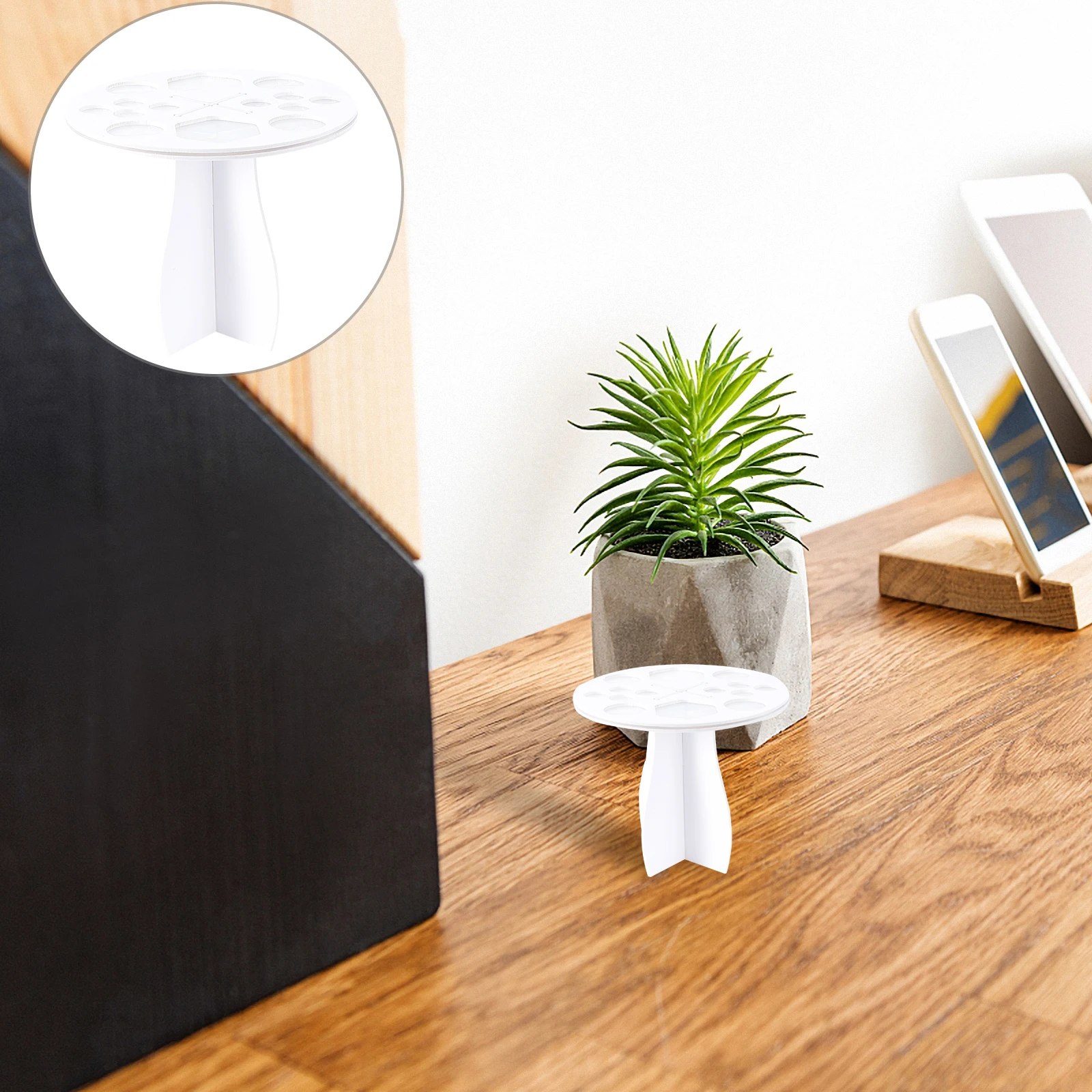 

Сушилка для хранения кистей Органайзер для кистей для макияжа Держатель воздушного белого цвета